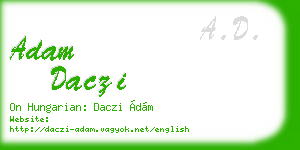 adam daczi business card
